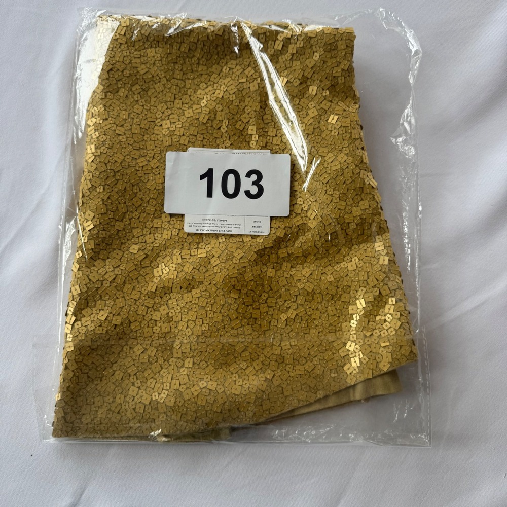 Garnet Hill Womens Small Gold Sequin Tank  Mustard Yellow Sleeveless Scoop Neck - Picture 14 of 14
